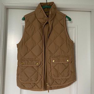 J. Crew Tan Quilted Vest